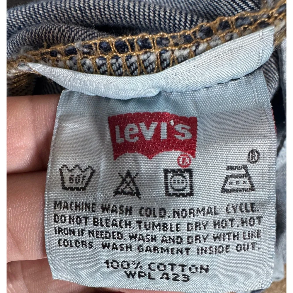 Levi's 501 Button Fly Jeans Mens Blue Denim Straight Leg Size‎ 38x34 Vintage Y2K